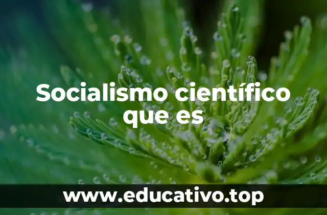 Socialismo científico que es