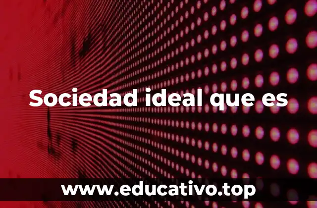 Sociedad ideal que es