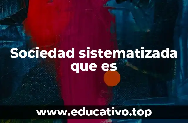 Sociedad sistematizada que es
