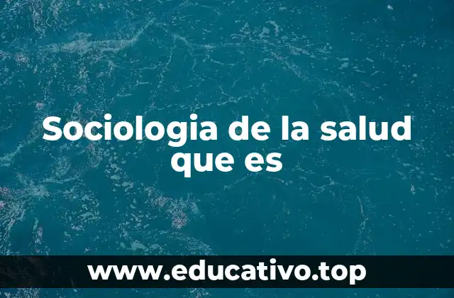 Sociologia de la salud que es