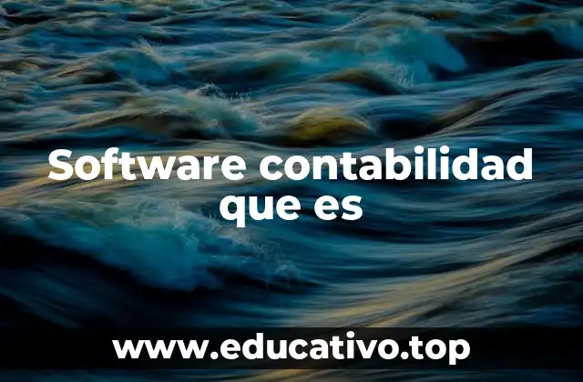 Software contabilidad que es