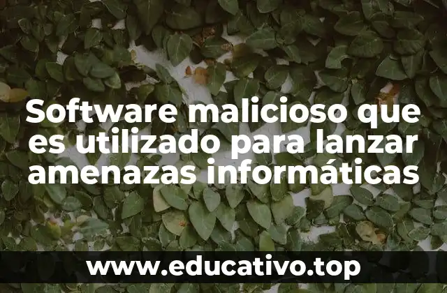 Software malicioso que es utilizado para lanzar amenazas informáticas