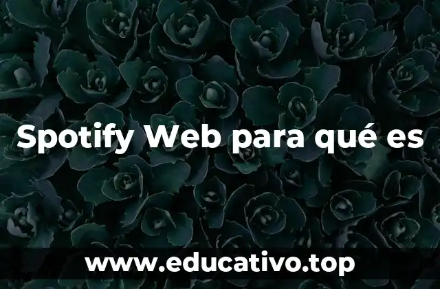 Spotify Web para qué es