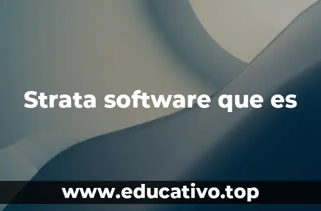 Strata software que es