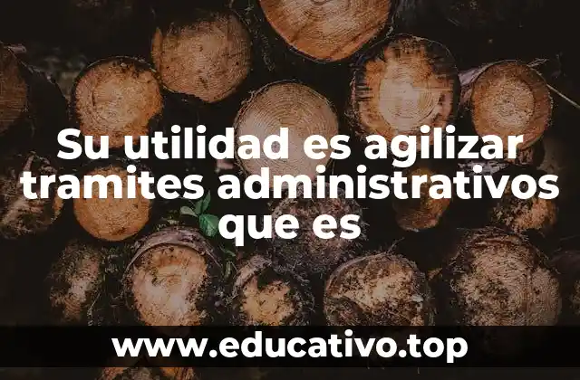 Su utilidad es agilizar tramites administrativos que es