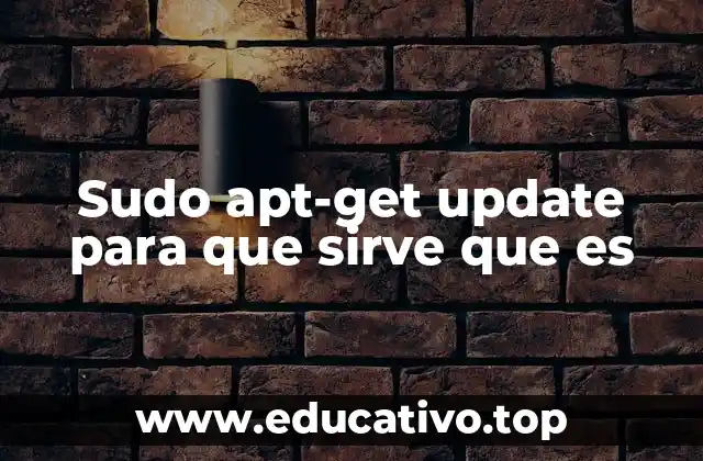 Sudo apt-get update para que sirve que es