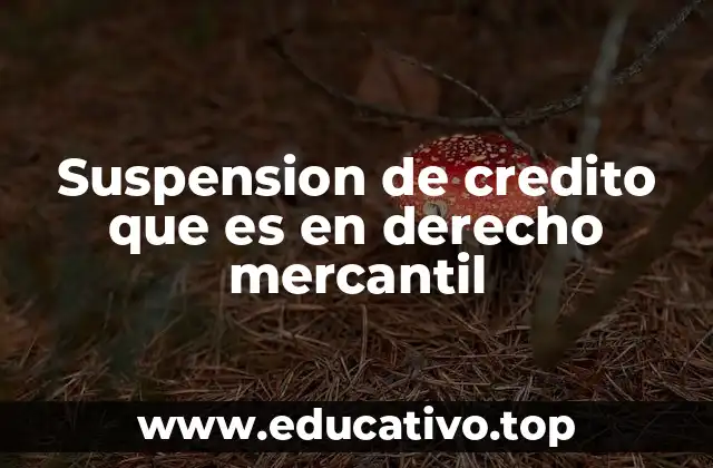 Suspension de credito que es en derecho mercantil