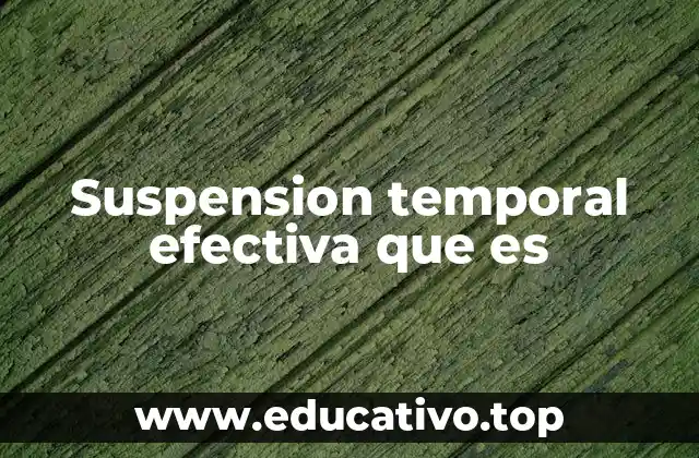 Suspension temporal efectiva que es