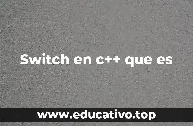 Switch en c++ que es