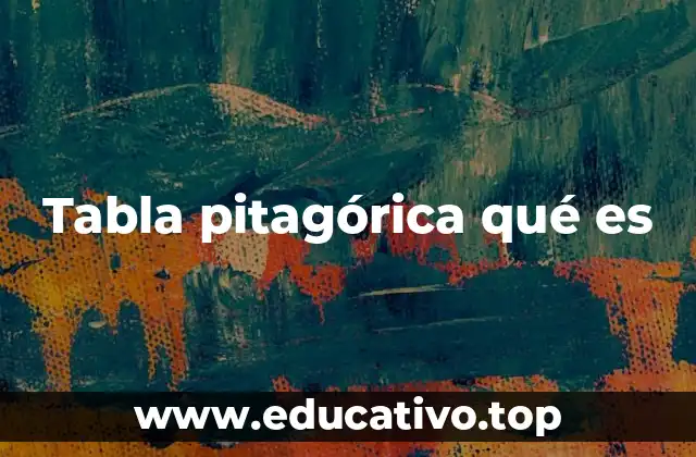 Tabla pitagórica qué es