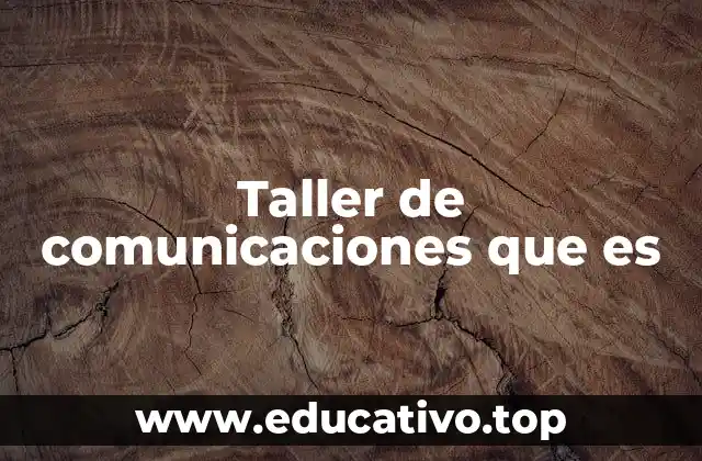 Taller de comunicaciones que es