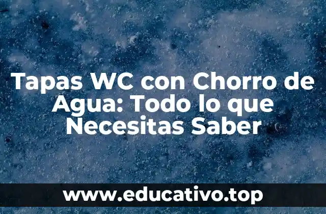 Tapas WC con Chorro de Agua: Todo lo que Necesitas Saber