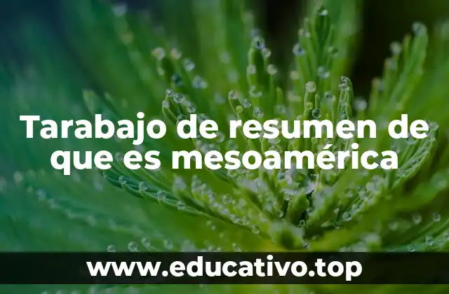 Características culturales y geográficas de Mesoamérica