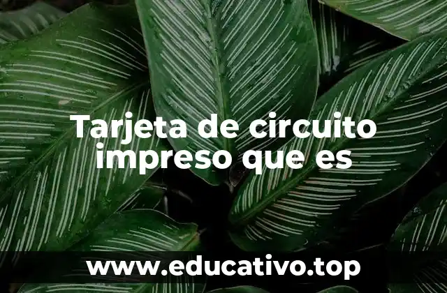 Tarjeta de circuito impreso que es