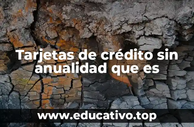 Tarjetas de crédito sin anualidad que es