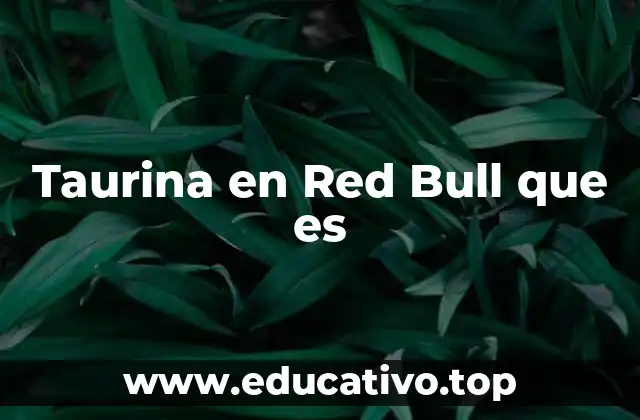 Taurina en Red Bull que es