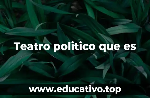 Teatro politico que es