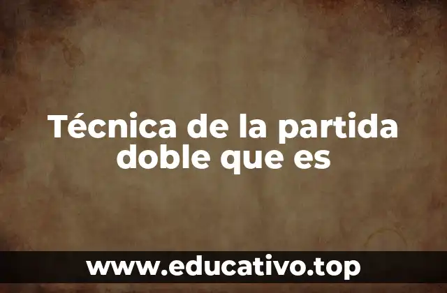 Técnica de la partida doble que es