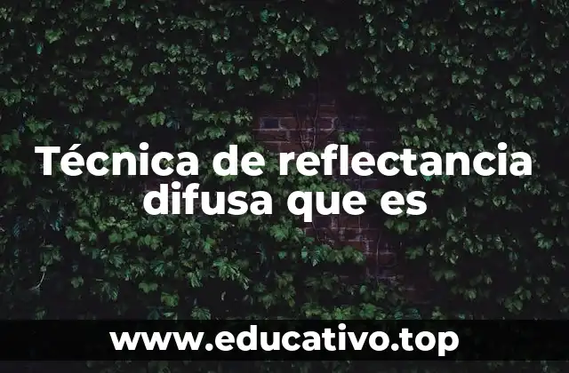 Técnica de reflectancia difusa que es