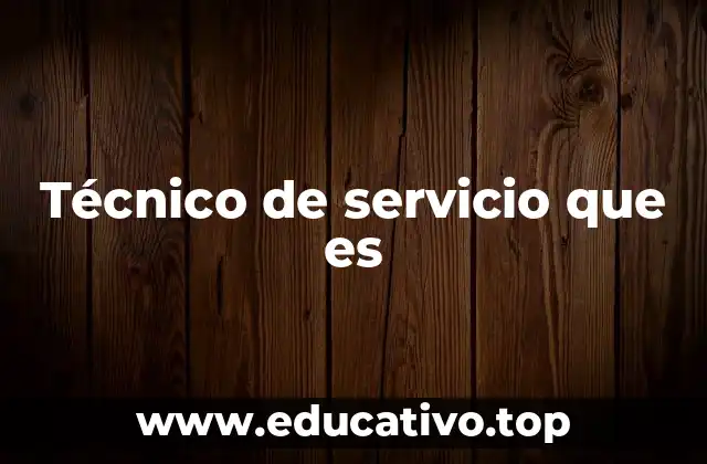 Técnico de servicio que es
