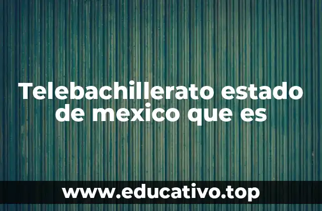 Características del telebachillerato en el estado de México
