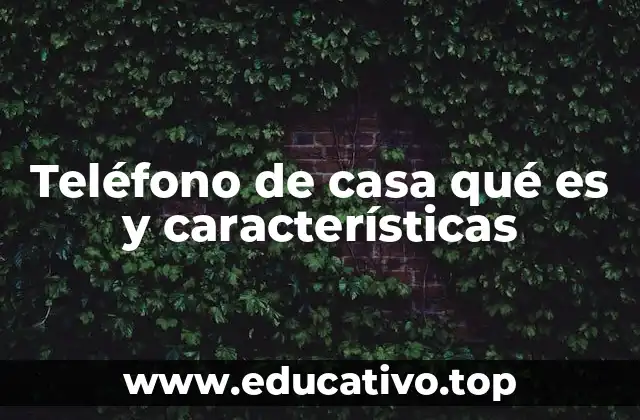Teléfono de casa qué es y características