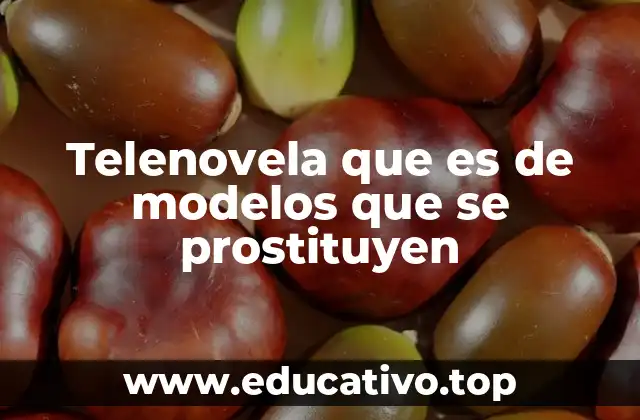Telenovela que es de modelos que se prostituyen