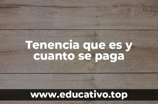 Tenencia que es y cuanto se paga