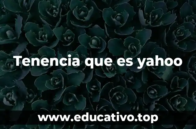 Tenencia que es yahoo