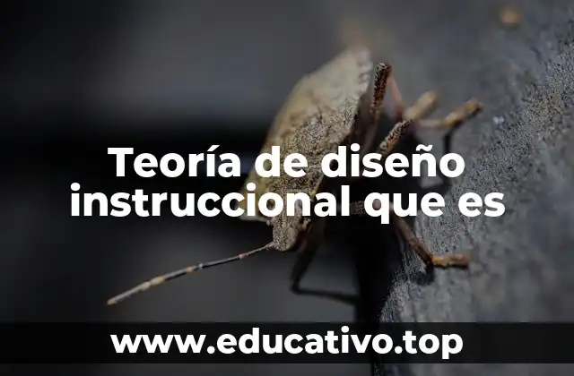 Teoría de diseño instruccional que es