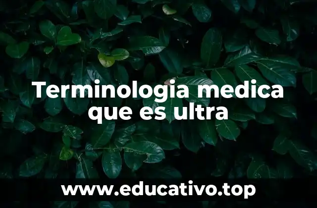 Terminologia medica que es ultra
