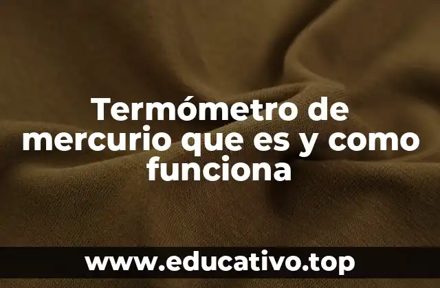 Termómetro de mercurio que es y como funciona