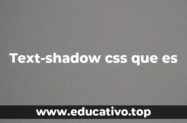 Text-shadow css que es