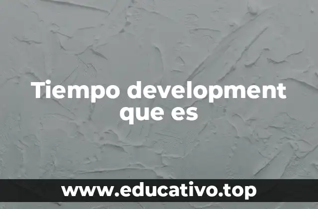 Tiempo development que es