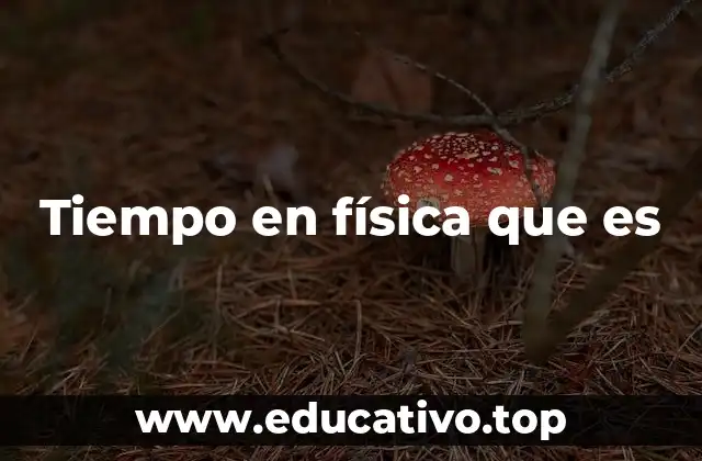 Tiempo en física que es