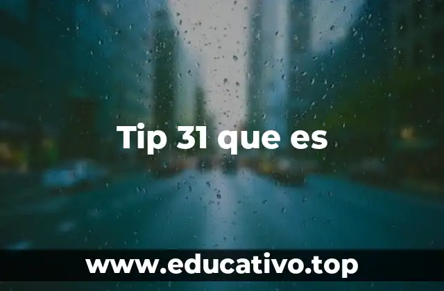 Tip 31 que es