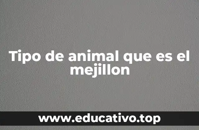 Tipo de animal que es el mejillon