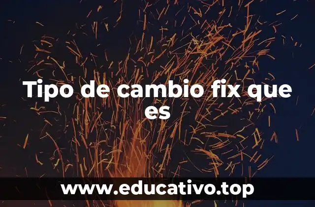 Tipo de cambio fix que es