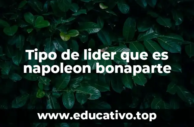 Tipo de lider que es napoleon bonaparte