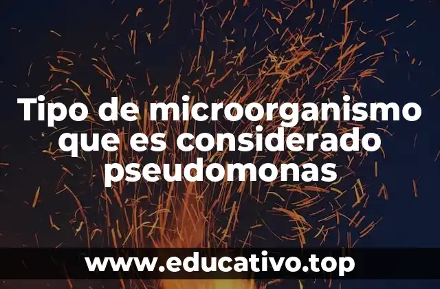 Tipo de microorganismo que es considerado pseudomonas