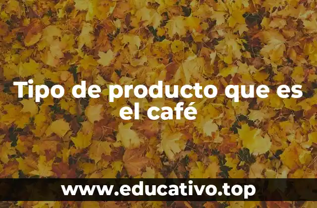 Tipo de producto que es el café