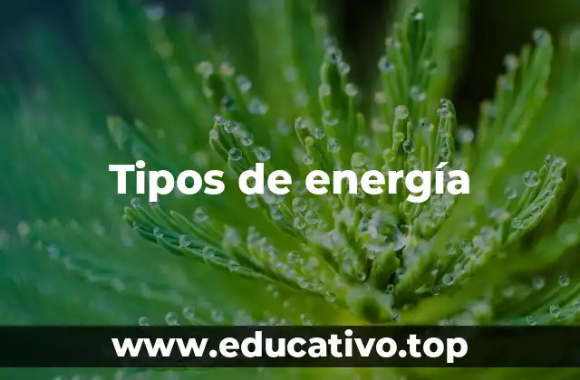 Tipos de energía