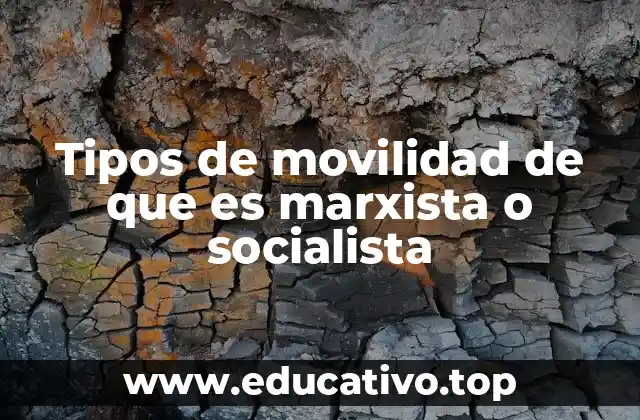 Tipos de movilidad de que es marxista o socialista