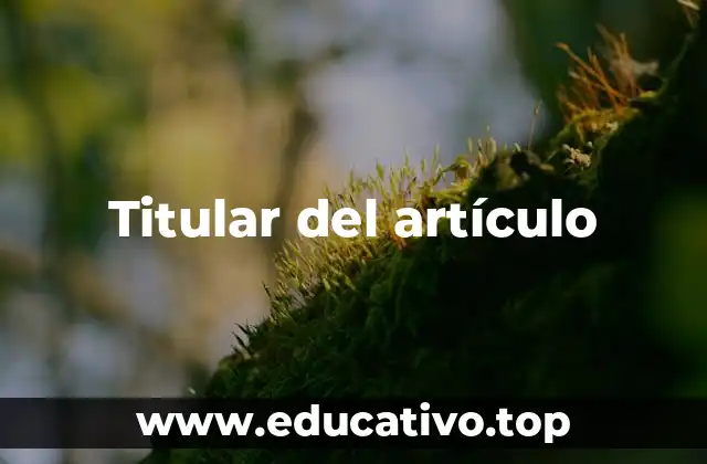 Titular del artículo