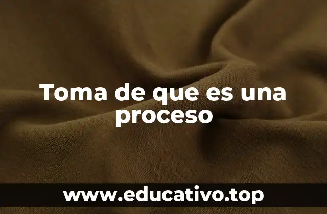 Toma de que es una proceso