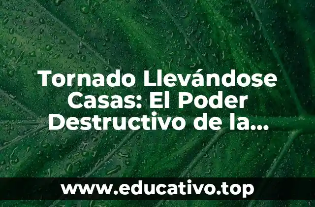 Tornado Llevándose Casas: El Poder Destructivo de la Naturaleza