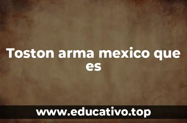 Toston arma mexico que es
