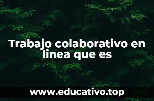 Trabajo colaborativo en linea que es