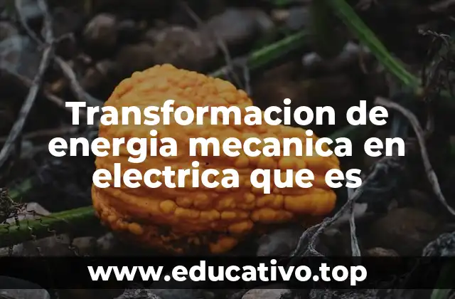 Transformacion de energia mecanica en electrica que es