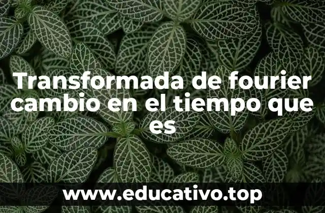 Transformada de fourier cambio en el tiempo que es